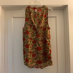 Flowered sleeveless Blouse